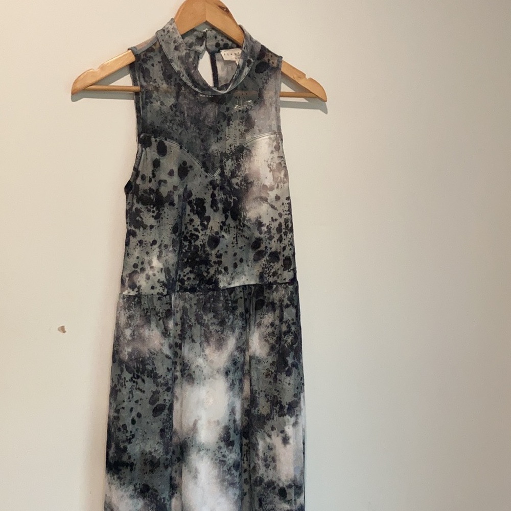 Tie Dye Splatter Paint Midi Dress sz Med